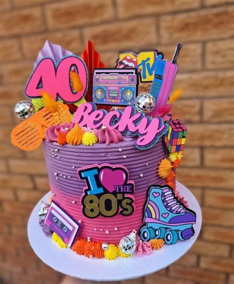 80s Themed Personalised 3d Cake Topper Eighties Cake Topper Eighties Party 80s Cake Pick 80s