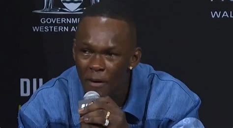 Israel Adesanya Gets Emotional After Ufc Press Conference Exchange