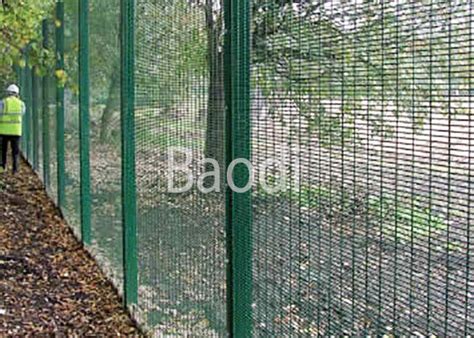 Green PVC Coated Anti Climb Fencing Panels With Mesh Opening 3" × 0.5 ...