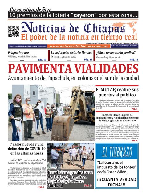 Peri Dico Noticias De Chiapas Edici N Virtual Viernes De Septiembre