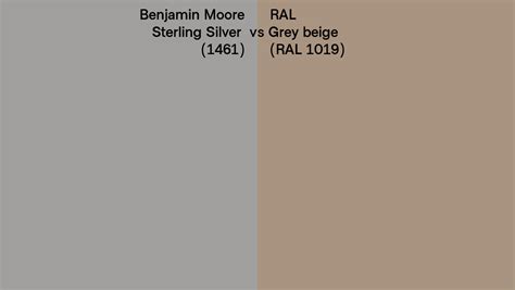 Benjamin Moore Sterling Silver 1461 Vs Ral Grey Beige Ral 1019 Side