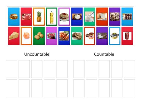 Countable And Uncountable Nouns Organizza Per Gruppo