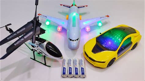 Radio Control Airbus A38O And Radio Control Helicopter 3D Lights