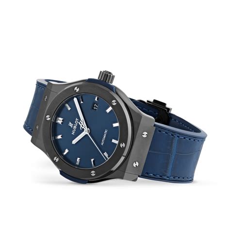 Hublot Classic Fusion Ceramic Blue Chronograph 42mm 542 Cm 7170 Lr Watches Of Switzerland Uk