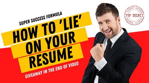 How To ‘lie On Your Resume Youtube