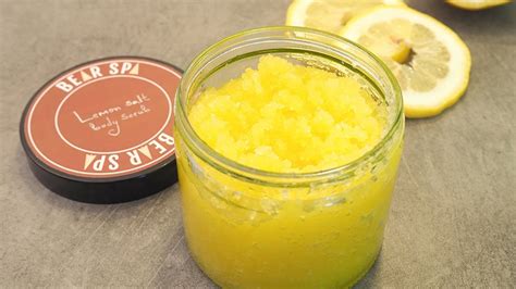 How To Make Lemon Salt Scrub Youtube