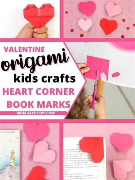 Heart Bookmark Origami Valentine Craft Mom Hacks 101