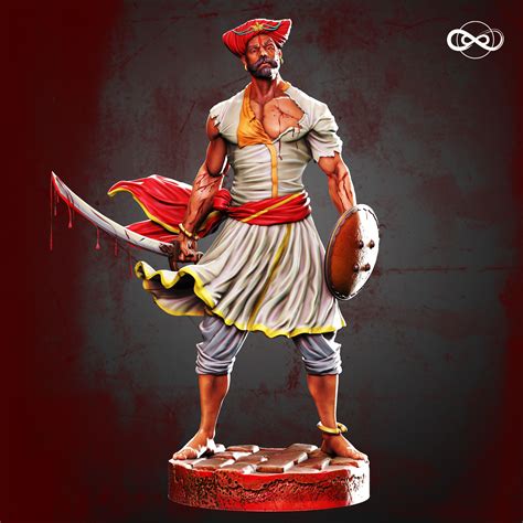 Tanaji Maratha Warrior 3D Model 3D Printable CGTrader