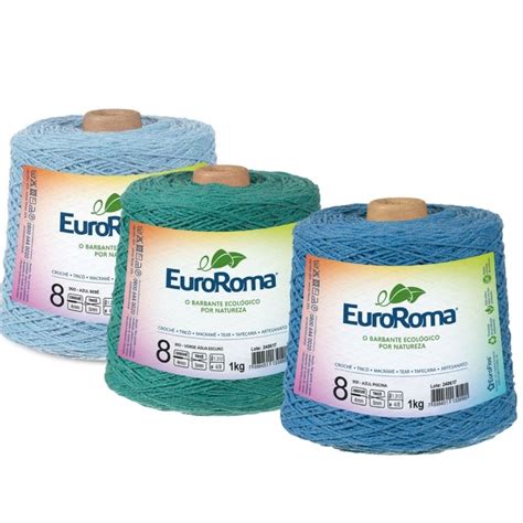 Barbante Euroroma Colorido 1Kg N6 E N8 Shopee Brasil