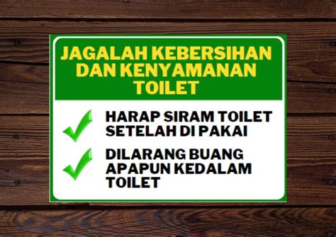 STIKER JAGALAH KEBERSIHAN TOILET STIKER HIMBAUAN GLOSSY Lazada