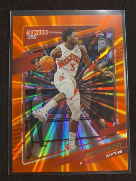 2021 22 PANINI DONRUSS OG Anunoby Orange Holo Laser 197 Raptors EUR 1