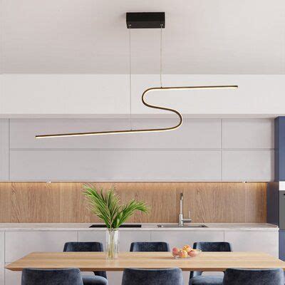 Orren Ellis Kereece Light Unique Statement Geometric Led Pendant In