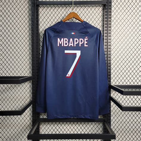 Us 3500 Long Sleeve Fan Version 2023 2024 Psg Mbappe 7 Home Soccer