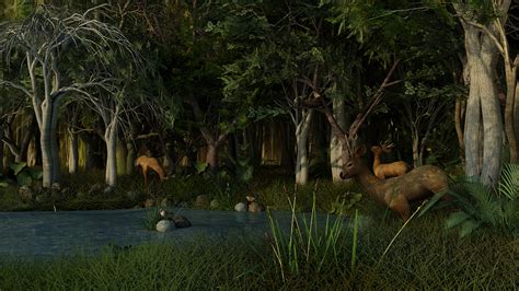 jungle 3d scene :: Behance