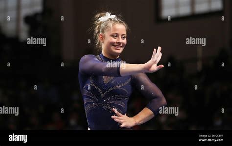 UCLA S Ana Padurariu Competes On The Balance Beam During An NCAA