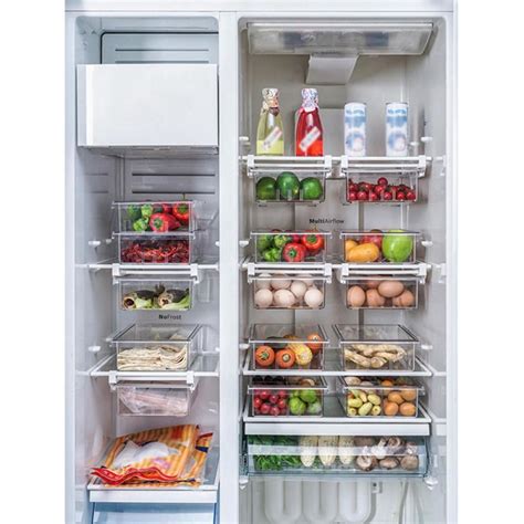 Refrigerator Organizer Bins Kitchen Food Storage Box Fridge Rack Drawer