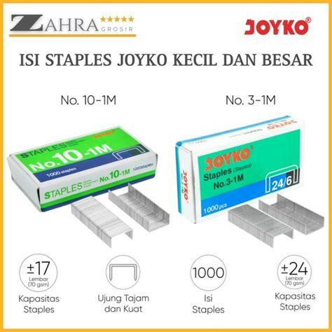 Jual Isi Staples Stapler Joyko Original No M Dan No M Kecil