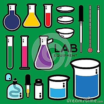 LAB EQUIPMENT Cartoon Vector | CartoonDealer.com #95019061