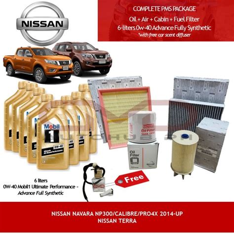 Full Pms Combo Set Nissan Navara Nissan Terra Engine Oil Oil