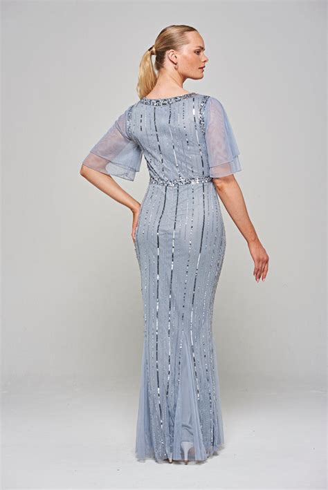 Lynda Grey Embellished Maxi Dress Frock And Frill