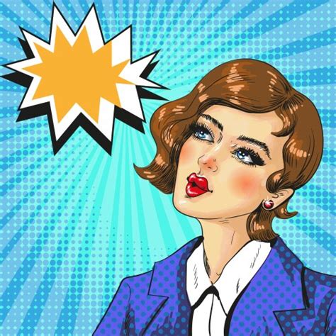 Pop Art Nude Woman Covers Breasts With Her Hands Vector Image