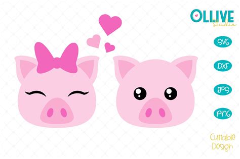 Pigs Love Couple Valentines Day Svg 435040 Cut Files Design Bundles