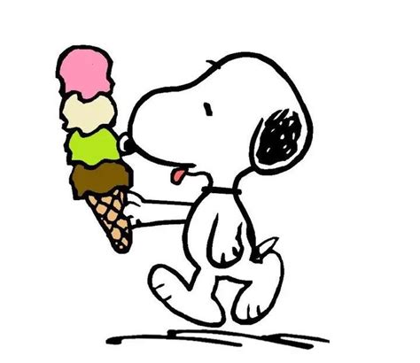 Snoopy Eating Ice Cream Poster Cm Artofit