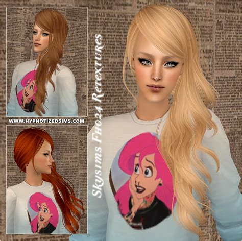 Hypnotized Sims Skysims Fh024 Retextures Noukandkotangens Colours Womens Hairstyles Female