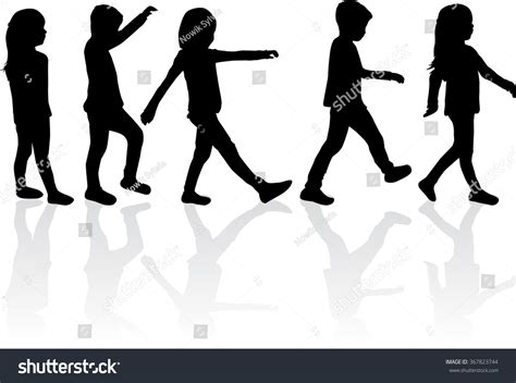 37.361 Kid Walking Silhouette Images, Stock Photos & Vectors | Shutterstock