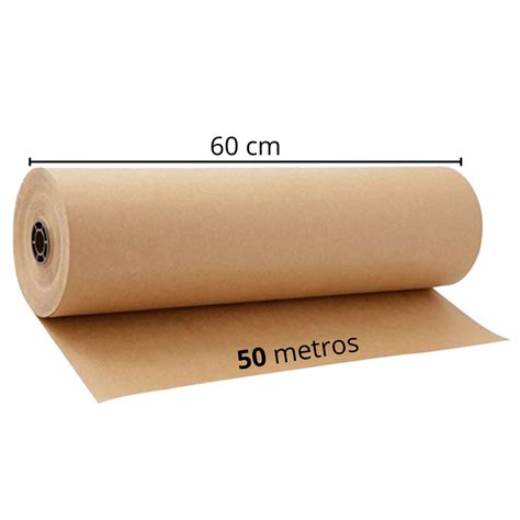 Papel Semi Kraft Bobina 60cm Aprox 1 7kg E 30cm Aprox 1kg Pardo