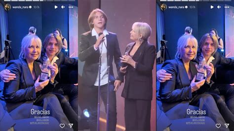 Valentino López recibió un premio por Wanda Nara y dio un conmovedor