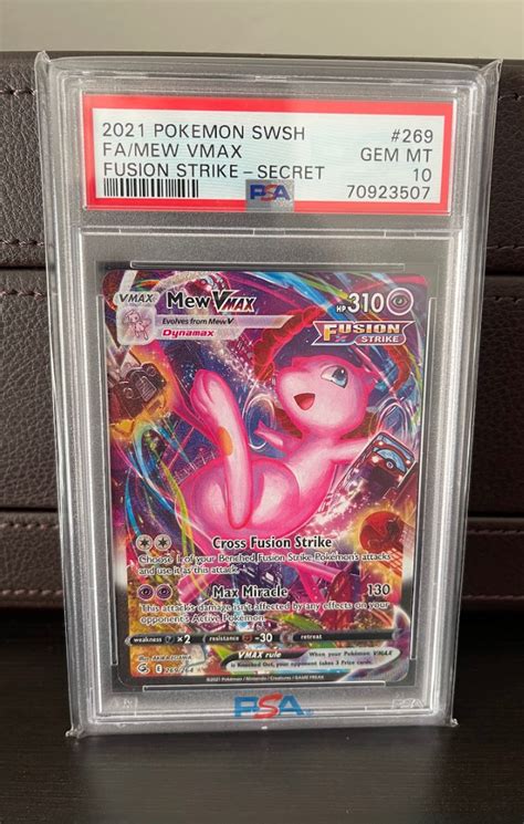 Pokemon TCG Mew VMAX Fusion Strike Alt Art Secret Rare PSA 10 Values