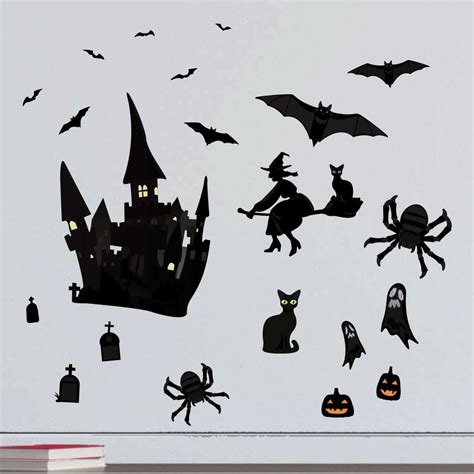 Halloween Castle Fabric Wall Stickers / Removable Wall Decals