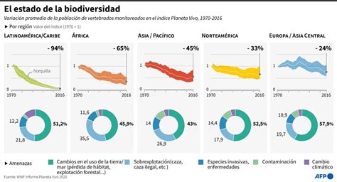 Datos Gráficos Que Muestran El Declive De La Biodiversidad Por Región