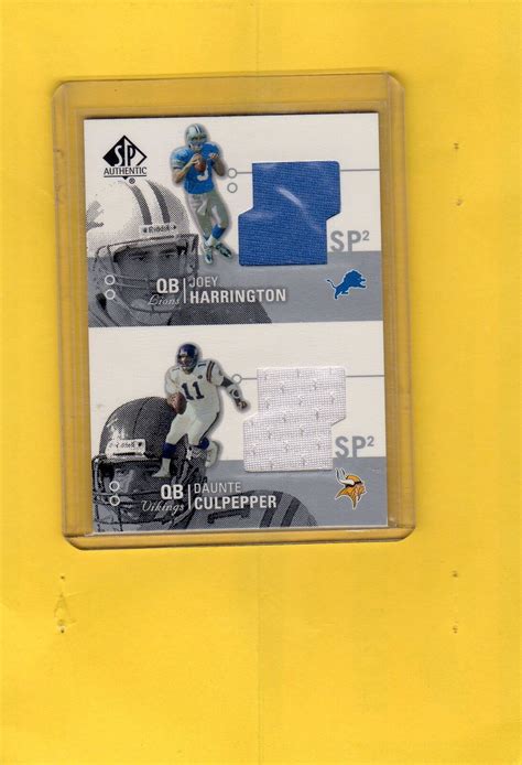 2002 SP AUTHENTIC THREADS DOUBLES JOEY HARRINGTON DAUNTE CULPEPPER