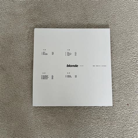 Frank Ocean Blonde Vinyl Official Release Everything Depop