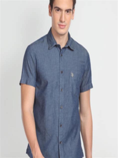 Buy Us Polo Assn Denim Co Spread Collar Opaque Casual Shirt