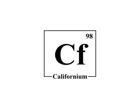 Californium Icon Vector 98 Cf Californium 18916625 Vector Art At Vecteezy