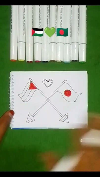 Palestine And Bangladeshi Flag Drawing Step By Step Art Palestine