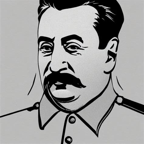 Stalin Digital Art Minimal Stable Diffusion Openart