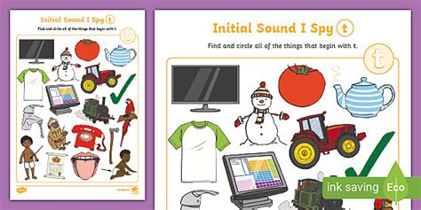 Initial Sounds I Spy Activity Letter T Teacher Made