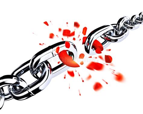 Broken Chain Stock Illustration Illustration Of Chrome 51001765