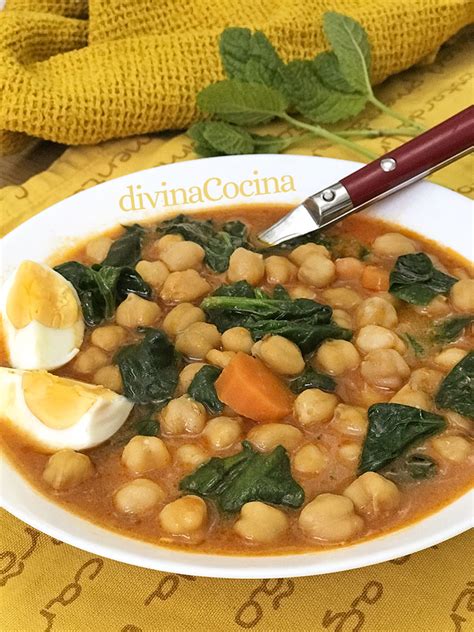 Potaje De Garbanzos Y Espinacas Receta De Divina Cocina