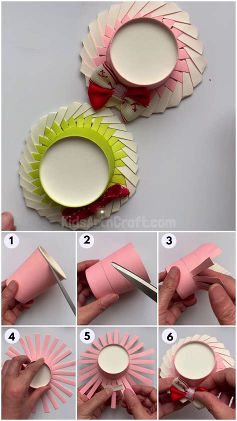 How To Make Mini Hat Using Paper Cup For Kids Kids Art And Craft