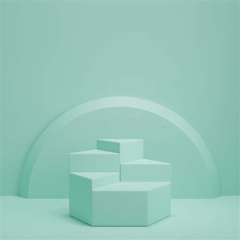 D Rendering Display Product Abstract Minimal Scene With Geometric