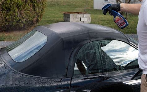 how to clean a convertible car top