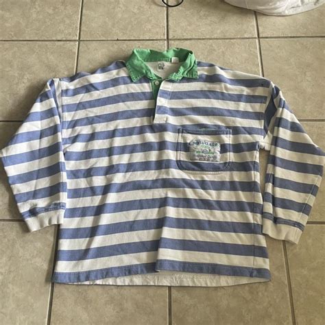 Super Cool Unique Vintage 90s Gap Rugby Style Pull Depop