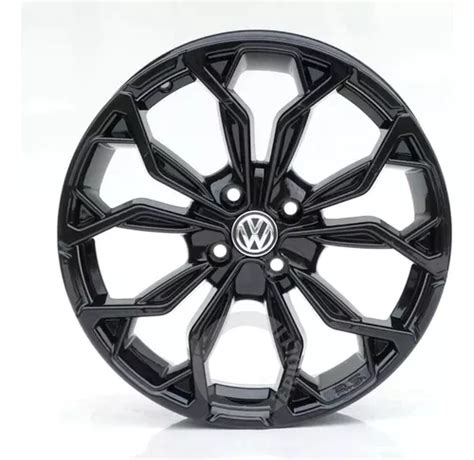 Jogo Rodas Aro 15 Vw Gol Saveiro Voyage 4x100 Bicos M16 Cor Black