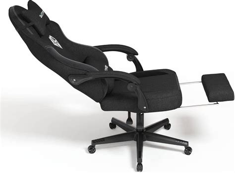 Gaming Chair with Footrest, Ergonomic, Adjustable, Headrest & Lumbar ...