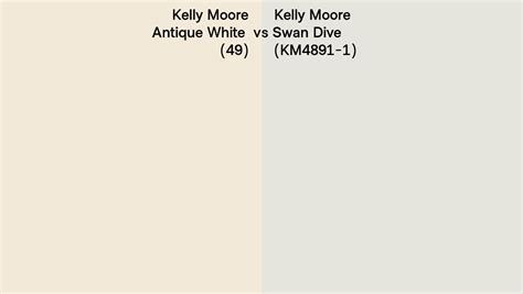 Kelly Moore Antique White Vs Swan Dive Side By Side Comparison